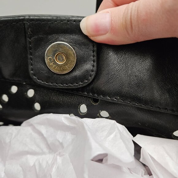 Chanel Black Patent Leather With Gold Chain Handles with Dust Bag & COA - Picture 11 of 16